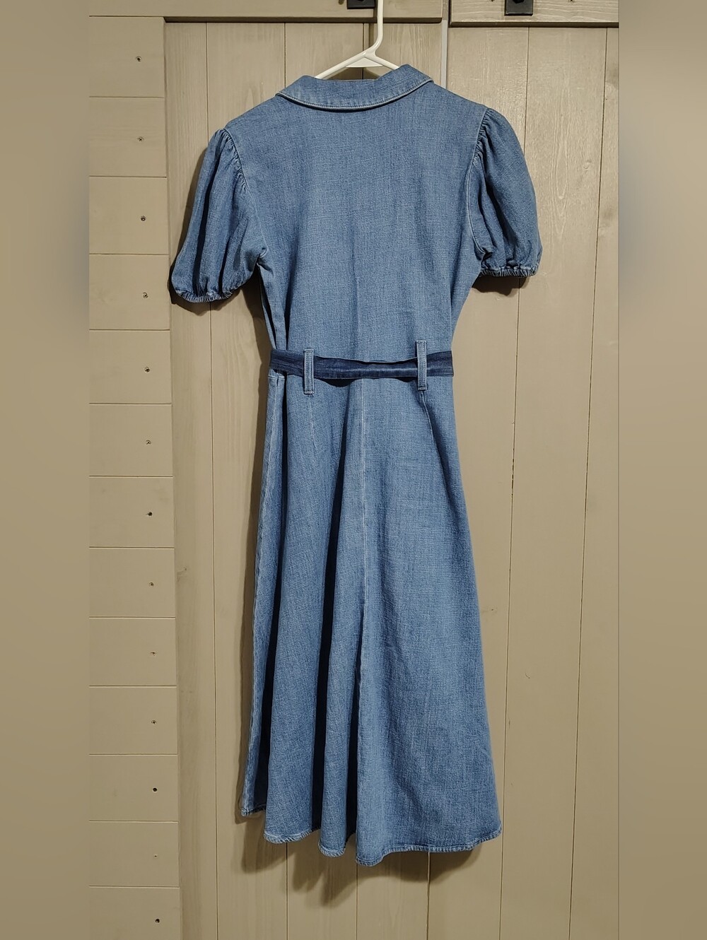 Lauren Conrad Denim Button-Front Midi Dress with Tie Belt - Blue - Picture 2 of 5